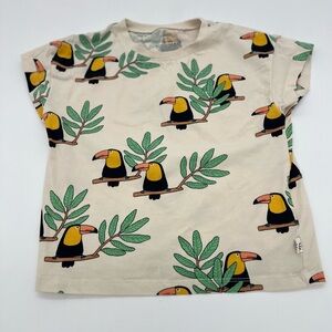 LINDEX Boy Tan Bird Shirt 3T